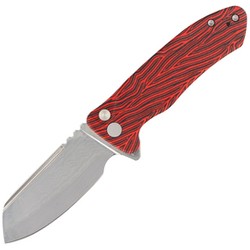 Nóż składany Kubey Creon Red/Black G10, Damascus (KU336B)