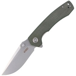 Nóż składany Kubey Green Micarta, Bead Blasted D2 (KU901C)