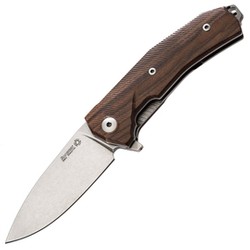 Nóż składany LionSteel KUR Santos Wood, Stone Washed Blade (KUR ST)