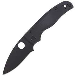 Nóż składany Spyderco Shaman G-10 Black, Black Blade Plain CPM S30V (C229GPBK)