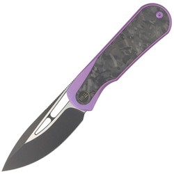 Nóż składany WE Knife Baloo Purple Titanium / Shredded Carbon Fiber, Black Stonewashed CPM 20CV by Ostap Hel (WE21033-3)