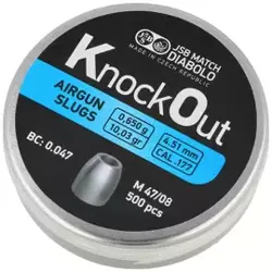 Śrut JSB KnockOut Slugs .177 / 4.51 mm 0.650 g, 500 szt (546124-500)