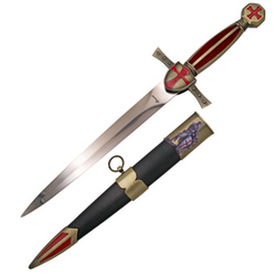 Sztylet templariuszy Decor Habitat Templar Dagger Bronze/Gold ABS, Satin (S0299)