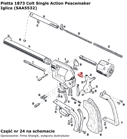 Iglica do Pietta 1873 SA Peacemaker (SAA5532)