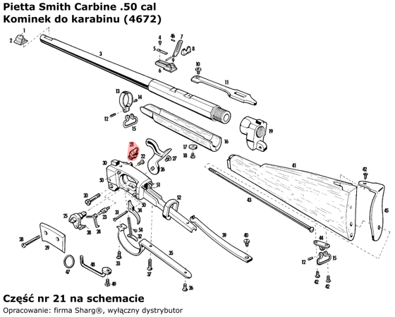 Kominek do karabinu Pietta Smith Carbine .50 cal (4672)