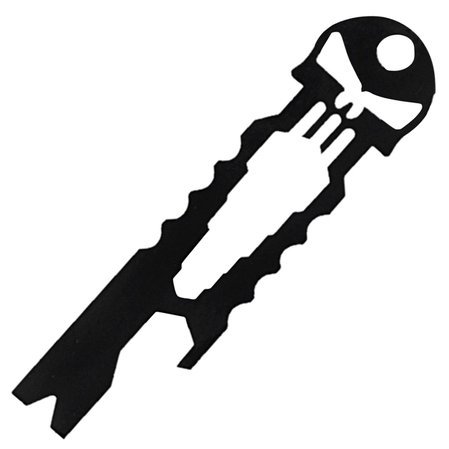 MultiTool Barbaric Skull Tool Card, Black Stainess Steel (39042)