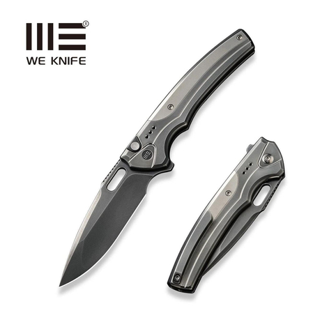 Nóż składany WE Knife Exciton LE No ???/310 Polished Gray Titanium, Polished Gray CPM 20CV (WE22038A-7)