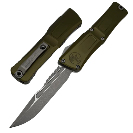 Nóż automatyczny OTF Microtech Combat Troodon Interceptor Gen III OD Green Aluminium, Apocalyptic M390MK by Tony Marfione (1217-10APODS)