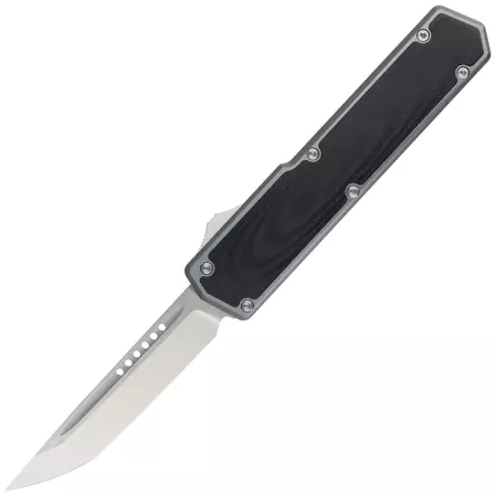 Nóż automatyczny OTF TacKnives TAKCOM Vigor V2 Black G10 / Grey Aluminum, Satin 154CM