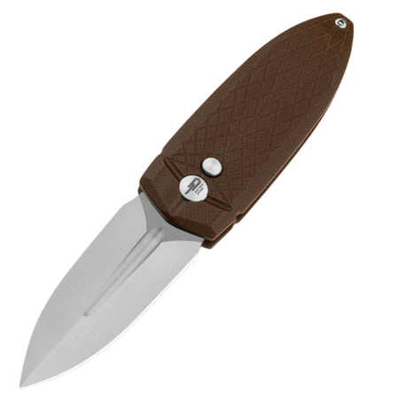 Nóż składany Bestech QUQU Brown G10, Satin 14C28N by Gogo (BG57A-3)