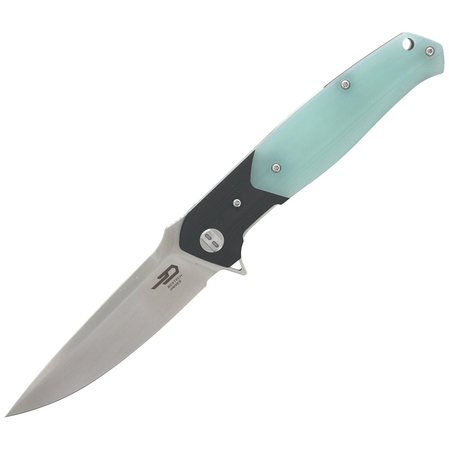 Nóż składany Bestech Swordfish Black / Jade G10, Satin D2 (BG03E)