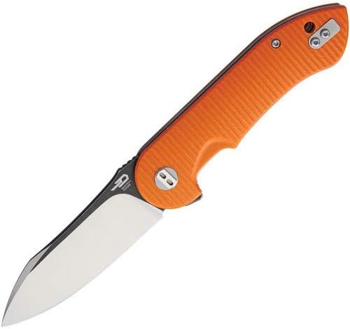 Nóż składany Bestech Torpedo Orange G10, Black Stonewashed/Satin D2 (BG17D-2)