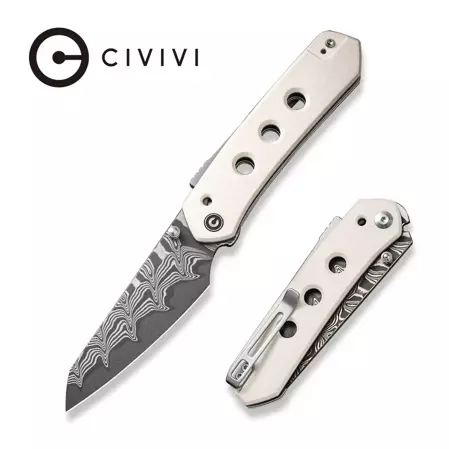 Nóż składany Civivi Vision FG Ivory G10, Damascus by Snecx Tan (C22036-DS1)