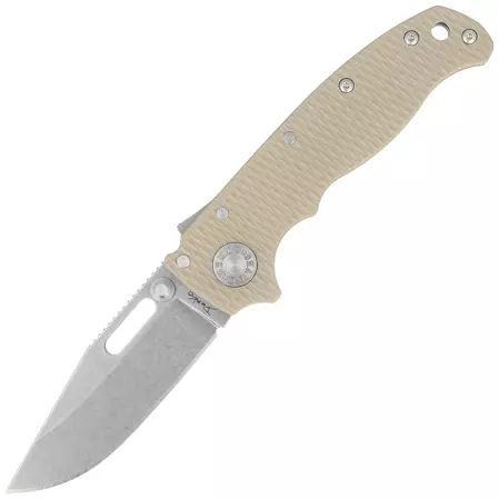 Nóż składany Demko AD20.5 Clip Point Coyote Tan G10, Stonewashed CPM 3V by Andrew Demko (205-3V-CTCP)