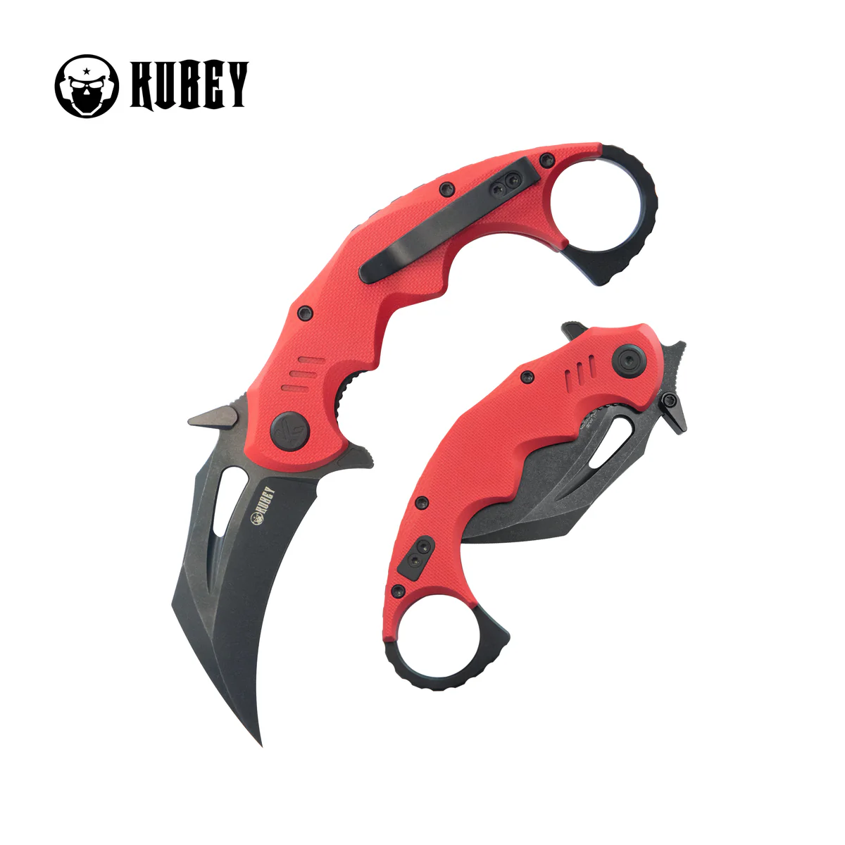 Nóż składany Kubey Mini Wrath Red G10, Blackwashed 14C26N by MUZI Design (KU262H)