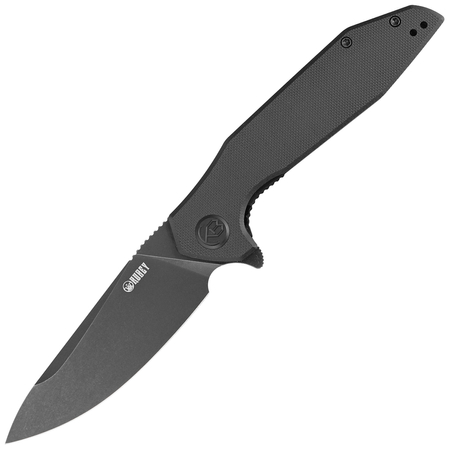 Nóż składany Kubey Nova Black G10, Black Stonewashed D2 (KU117B)