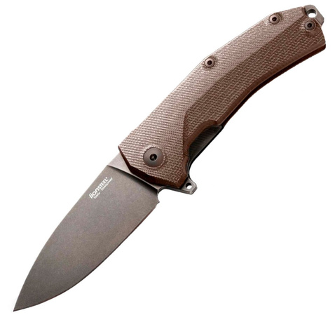 Nóż składany LionSteel KUR G10 Brown, Black Stone Washed (KUR BBR)