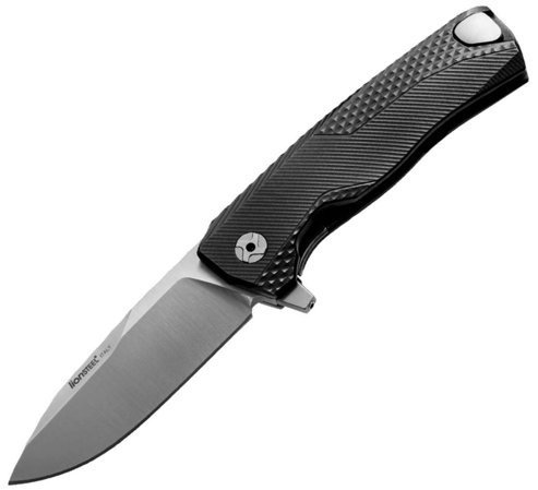 Nóż składany LionSteel ROK Black Aluminium, Satin M390 by Molletta (ROK A BS)