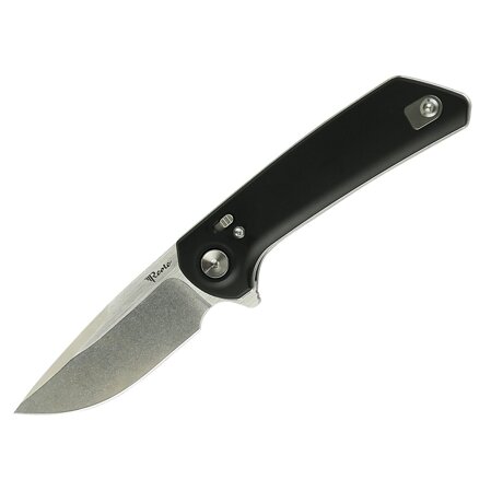 Nóż składany Reate PL-XF-A-1 Black Aluminium, Satin/Stonewashed Nitro-V