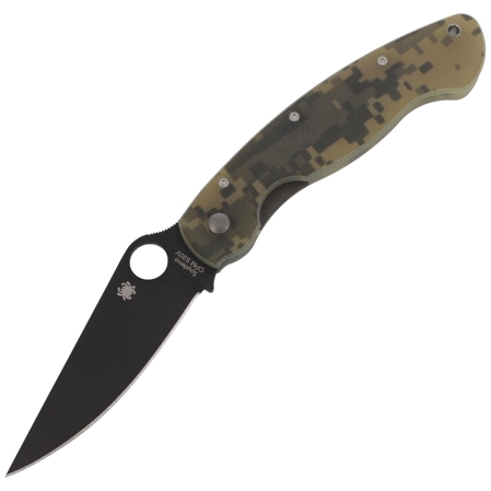 Nóż składany Spyderco Military G-10 Camo / Black Blade (C36GPCMOBK)