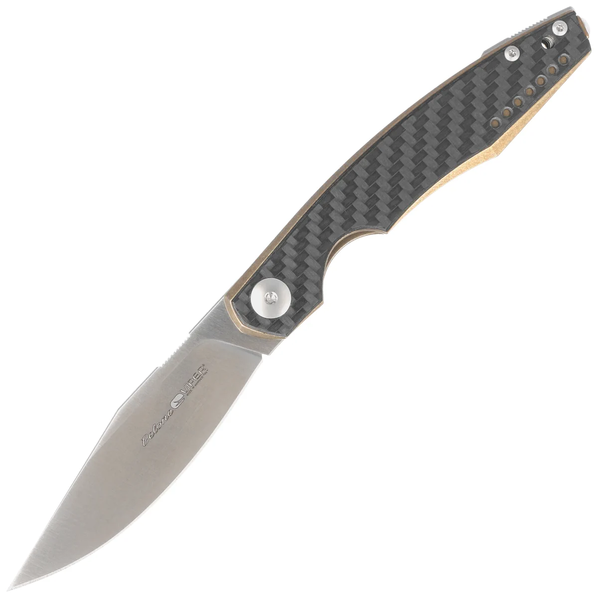 Nóż składany Viper Belone Bronze Titanium/Carbon Fiber, Satin M390 by Jesper Voxnæs (V5970BRFC)