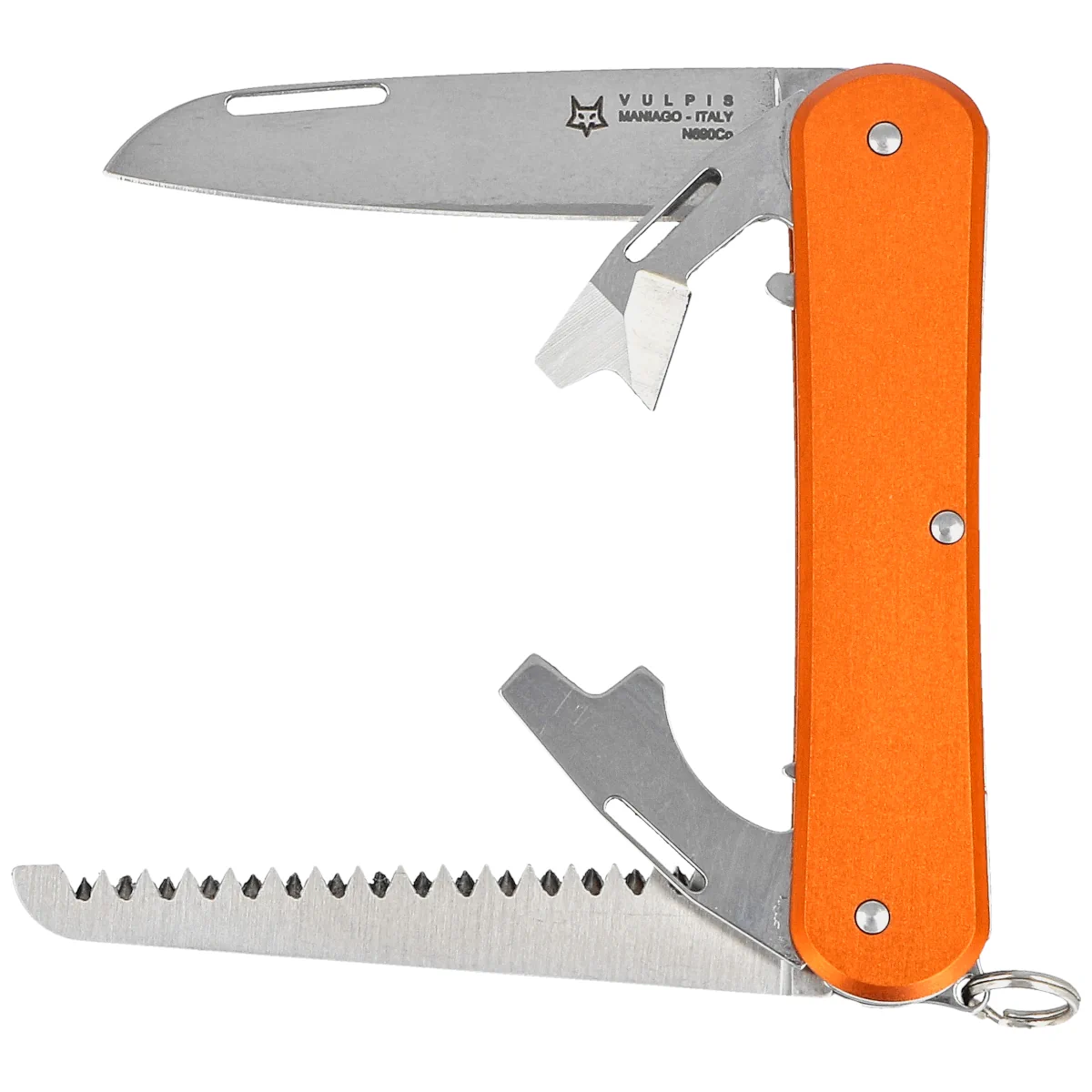 Scyzoryk Fox Vulpis S4 Orange Aluminium, Polished N690No (FX-VP130-S4 OR)